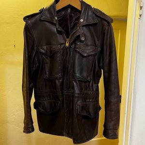 Vintage Horsehide leather military field jacket